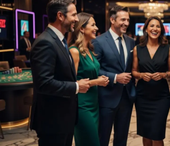 Profesjonalny zespół NAXSOL ENTERPRISES LTD prowadzący elegancki event kasynowy